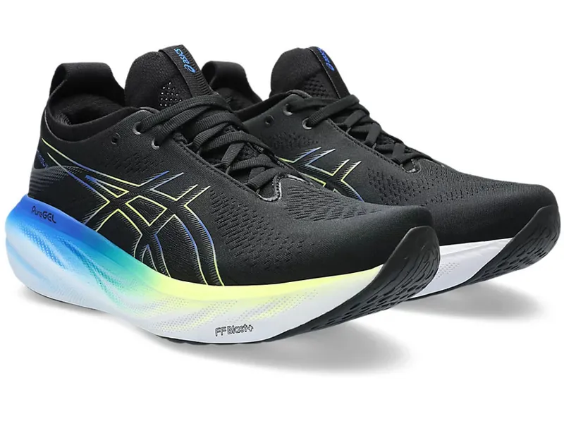 Asics Men's GEL-NIMBUS 25 Black/Glow Yellow-2